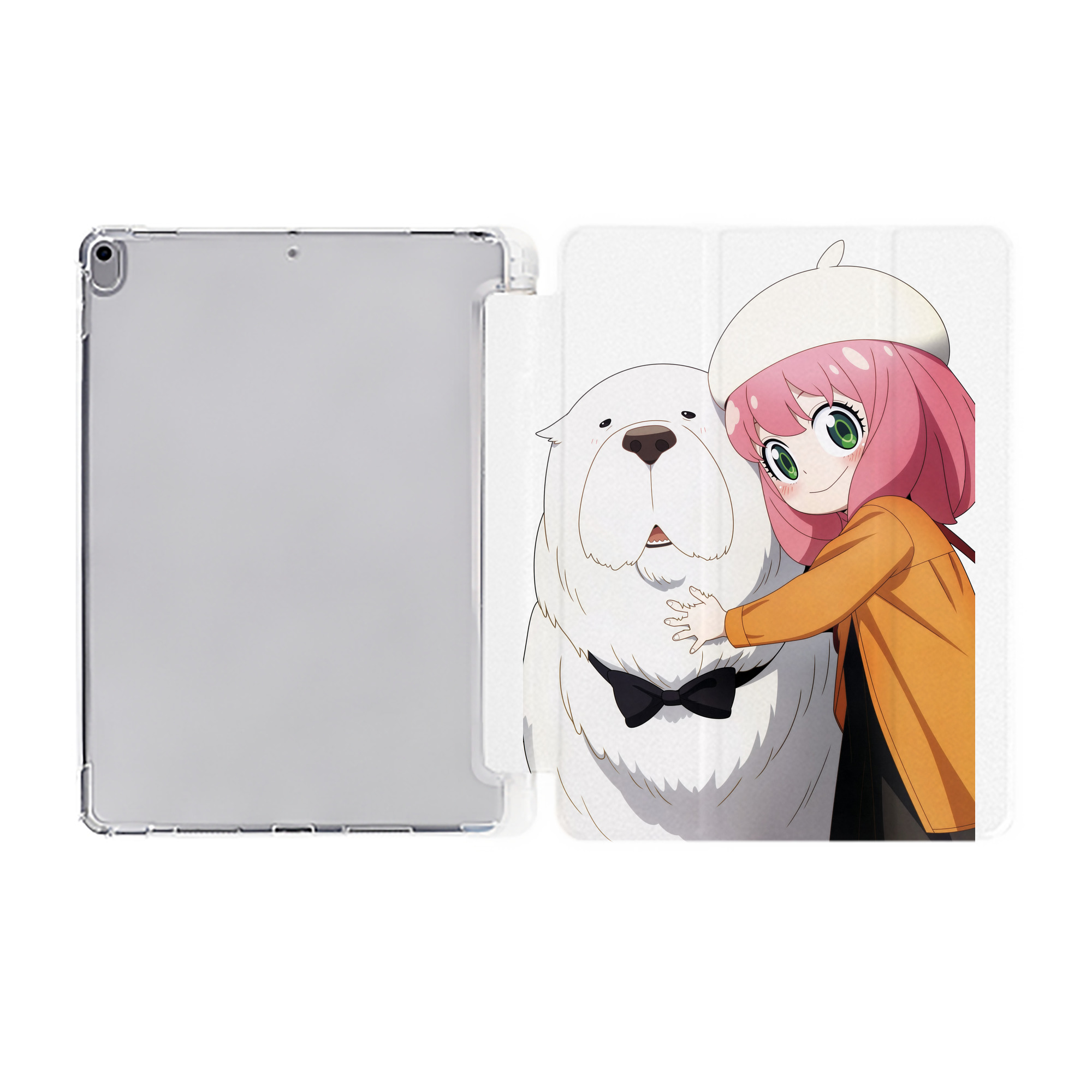 （画像用） SPY×FAMILY间谍家家酒 IPad ケース ペン収納付き 三つ折りスタンド PUレザー×シリコン 対応機種9.5/10.5/10.9インチ